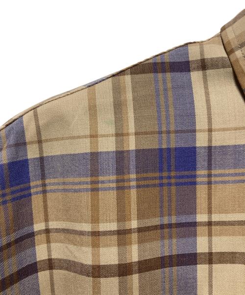 AURALEE（オーラリー）AURALEE (オーラリー) SUPER LIGHT WOOL CHECK SHIRTS ブラウン サイズ:4の古着・服飾アイテム