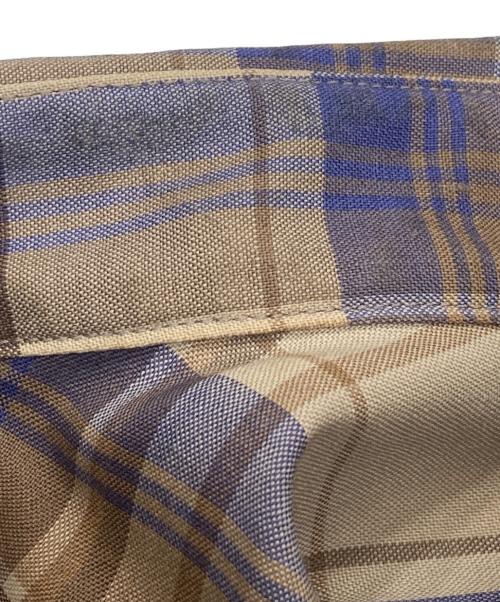 AURALEE（オーラリー）AURALEE (オーラリー) SUPER LIGHT WOOL CHECK SHIRTS ブラウン サイズ:4の古着・服飾アイテム
