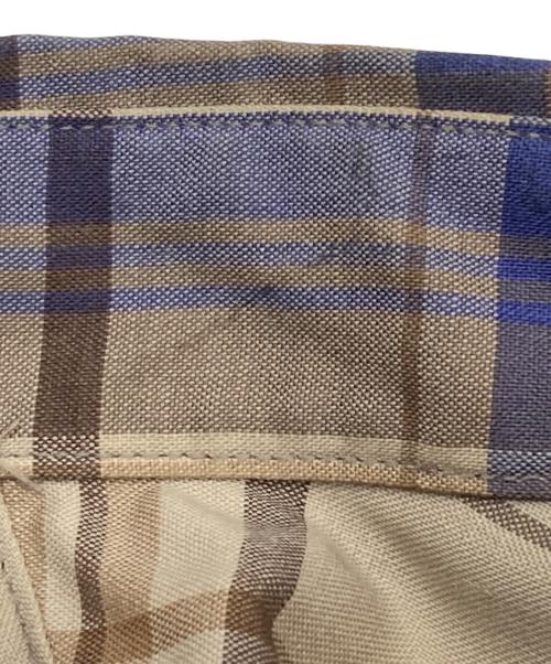 AURALEE（オーラリー）AURALEE (オーラリー) SUPER LIGHT WOOL CHECK SHIRTS ブラウン サイズ:4の古着・服飾アイテム