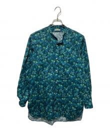 HEUGN（ユーゲン）の古着「Rob for VELVET BAND COLLAR SHIRT」｜グリーン