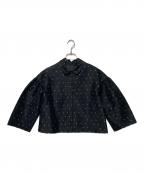 JOIEVEジョエブ）の古着「shower pop blouse」｜ブラック