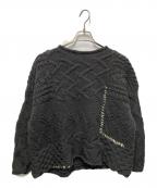 RHC Ron Hermanアールエイチシー ロンハーマン）の古着「パッチワークケーブルニット」｜グレー