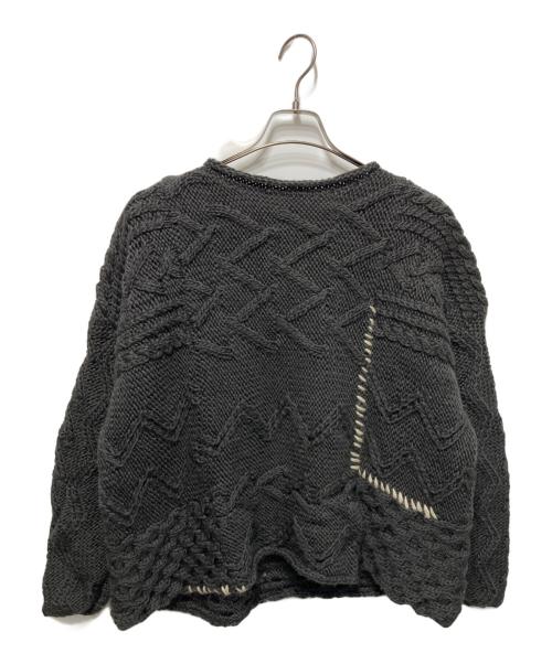 RHC Ron Herman（アールエイチシー ロンハーマン）RHC Ron Herman (アールエイチシー ロンハーマン) パッチワークケーブルニット グレー サイズ:-の古着・服飾アイテム