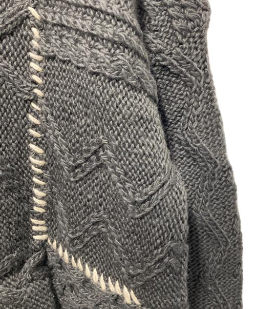 RHC Ron Herman（アールエイチシー ロンハーマン）RHC Ron Herman (アールエイチシー ロンハーマン) パッチワークケーブルニット グレー サイズ:-の古着・服飾アイテム