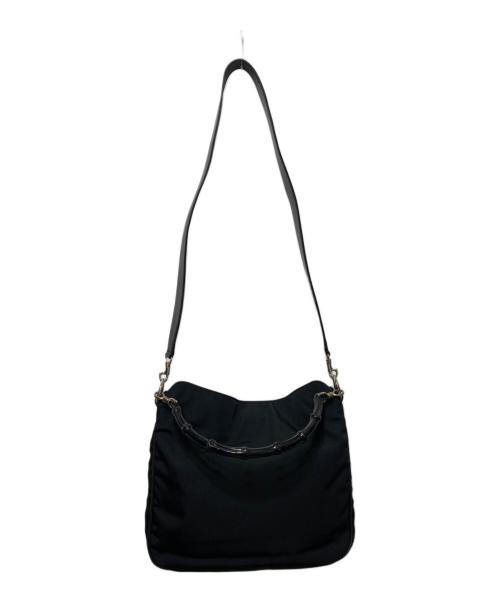 GUCCI（グッチ）GUCCI (グッチ) バンブーナイロン2WAYバッグ ブラックの古着・服飾アイテム