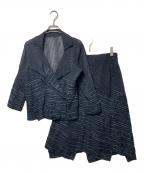 HaaTハート）の古着「シワ加工プリーツセットアップ」｜ネイビー