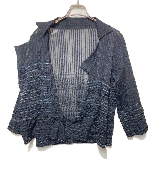 HaaT（ハート）HaaT (ハート) シワ加工プリーツセットアップ ネイビー サイズ:2の古着・服飾アイテム