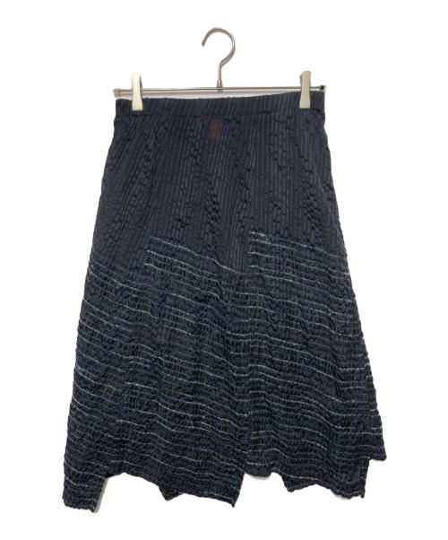 HaaT（ハート）HaaT (ハート) シワ加工プリーツセットアップ ネイビー サイズ:2の古着・服飾アイテム