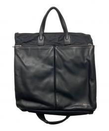 PAUL SMITH（ポールスミス）の古着「ナイロンブライトストライプトリム ヘルメットバッグ」｜ブラック