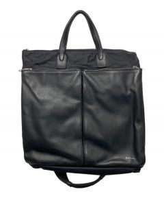 未使用タグ付　コムデギャルソンオム ロゴ 綿ナイロングログラン 2WAYバッグ コムデギャルソンオム 綿ナイロングログランバッグ| コムデギャルソン