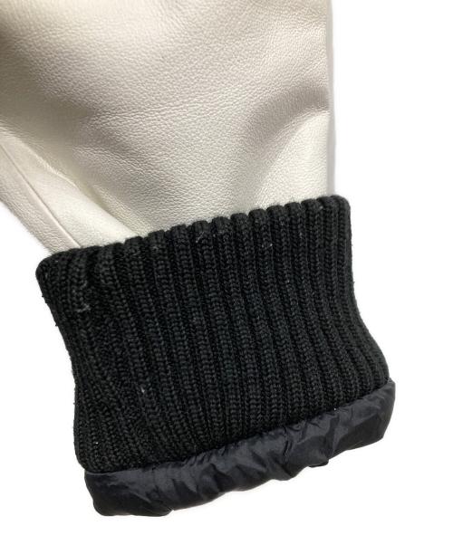 G-STAR RAW（ジースターロゥ）G-STAR RAW (ジースターロゥ) EWING LEATHER BASEBALL JACKET/スタジャン ホワイト×ブラック サイズ:XLの古着・服飾アイテム