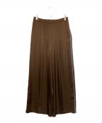 JOURNAL STANDARDジャーナルスタンダード）の古着「マットサテンワイドパンツ」｜ブラウン