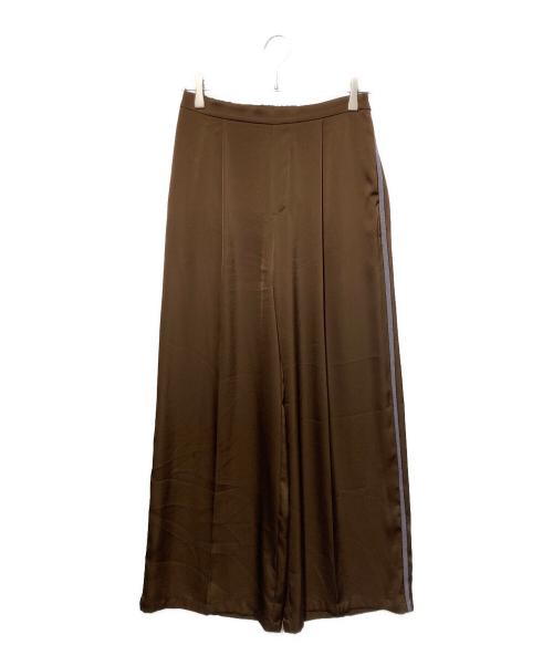 JOURNAL STANDARD（ジャーナルスタンダード）JOURNAL STANDARD (ジャーナルスタンダード) マットサテンワイドパンツ ブラウン サイズ:FREEの古着・服飾アイテム