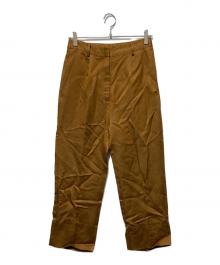 MM6 Maison Margiela（エムエムシックスメゾンマルジェラ）の古着「リネンセンタープレスパンツ」｜ブラウン