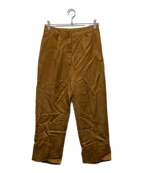MM6 Maison Margiela（エムエムシックスメゾンマルジェラ）MM6 Maison Margiela (エムエムシックスメゾンマルジェラ) リネンセンタープレスパンツ ブラウン サイズ:38の古着・服飾アイテム