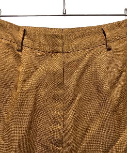 MM6 Maison Margiela（エムエムシックスメゾンマルジェラ）MM6 Maison Margiela (エムエムシックスメゾンマルジェラ) リネンセンタープレスパンツ ブラウン サイズ:38の古着・服飾アイテム