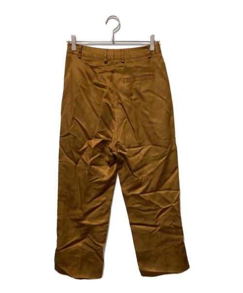 MM6 Maison Margiela（エムエムシックスメゾンマルジェラ）MM6 Maison Margiela (エムエムシックスメゾンマルジェラ) リネンセンタープレスパンツ ブラウン サイズ:38の古着・服飾アイテム