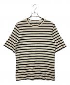 JIL SANDER+ジルサンダープラス）の古着「ボーダーTシャツ」｜ブラック×アイボリー
