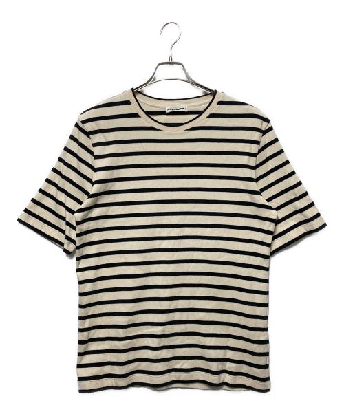 JIL SANDER+（ジルサンダープラス）JIL SANDER+ (ジルサンダープラス) ボーダーTシャツ ブラック×アイボリー サイズ:Ｌの古着・服飾アイテム