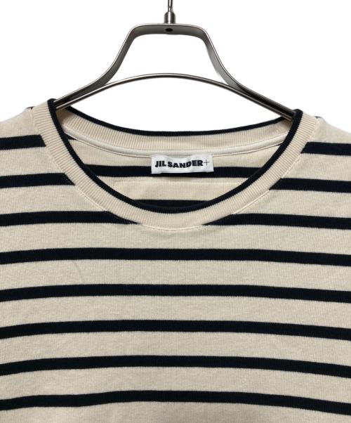 JIL SANDER+（ジルサンダープラス）JIL SANDER+ (ジルサンダープラス) ボーダーTシャツ ブラック×アイボリー サイズ:Ｌの古着・服飾アイテム