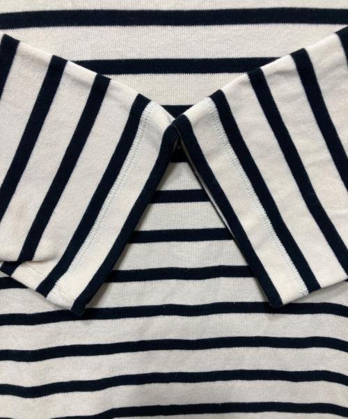 JIL SANDER+（ジルサンダープラス）JIL SANDER+ (ジルサンダープラス) ボーダーTシャツ ブラック×アイボリー サイズ:Ｌの古着・服飾アイテム