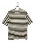 JIL SANDER+ (ジルサンダープラス) ボーダーTシャツ ブラック×アイボリー サイズ:Ｌ：15000円