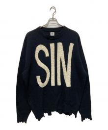 SAINT MICHAEL（セントマイケル）の古着「WOOL SWTER SIN」｜ブラック
