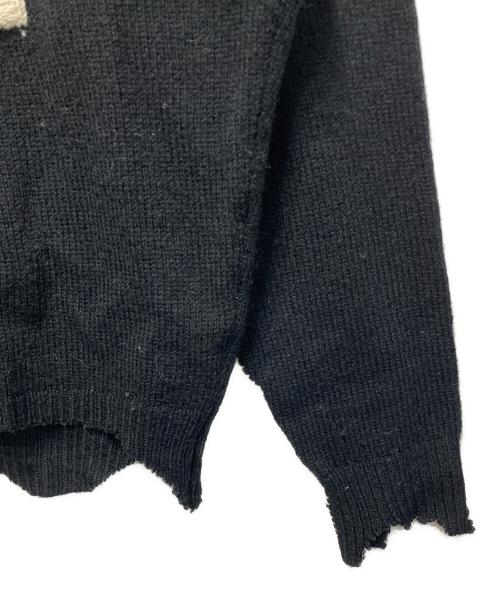 SAINT MICHAEL（セントマイケル）SAINT MICHAEL (セントマイケル) WOOL SWTER SIN ブラック サイズ:Lの古着・服飾アイテム