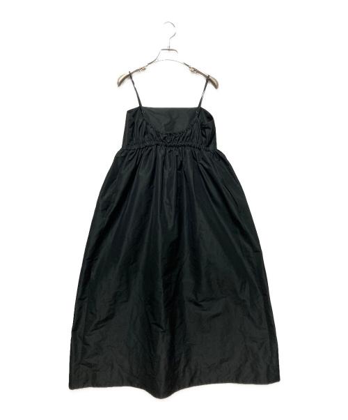 UNITED ARROWS（ユナイテッドアローズ）UNITED ARROWS (ユナイテッドアローズ) Pタフタキャミソールワンピース ブラック サイズ:38の古着・服飾アイテム