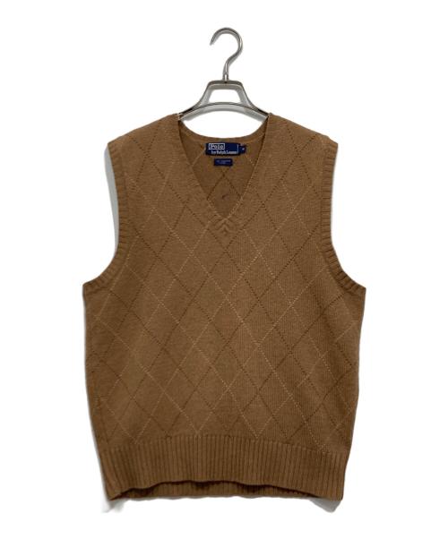 POLO RALPH LAUREN（ポロ・ラルフローレン）POLO RALPH LAUREN (ポロ・ラルフローレン) ウールベスト ブラウン サイズ:Mの古着・服飾アイテム