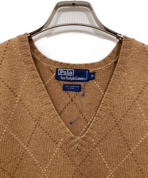POLO RALPH LAUREN（ポロ・ラルフローレン）POLO RALPH LAUREN (ポロ・ラルフローレン) ウールベスト ブラウン サイズ:Mの古着・服飾アイテム