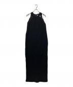 la peau de gemラポドゥジェム）の古着「linen long one piece」｜ブラック