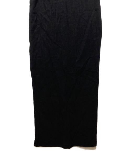 la peau de gem（ラポドゥジェム）la peau de gem (ラポドゥジェム) linen long one piece ブラック サイズ:freeの古着・服飾アイテム