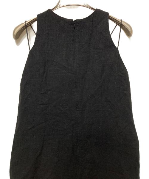la peau de gem（ラポドゥジェム）la peau de gem (ラポドゥジェム) linen long one piece ブラック サイズ:freeの古着・服飾アイテム
