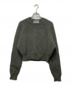 CristaSeyaクリスタセヤ）の古着「CAMEL RIBBED RAGLAN SWEATER」｜グリーン