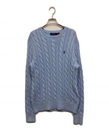 POLO RALPH LAUREN（ポロ・ラルフローレン）の古着「ケーブルニット」｜ブルー