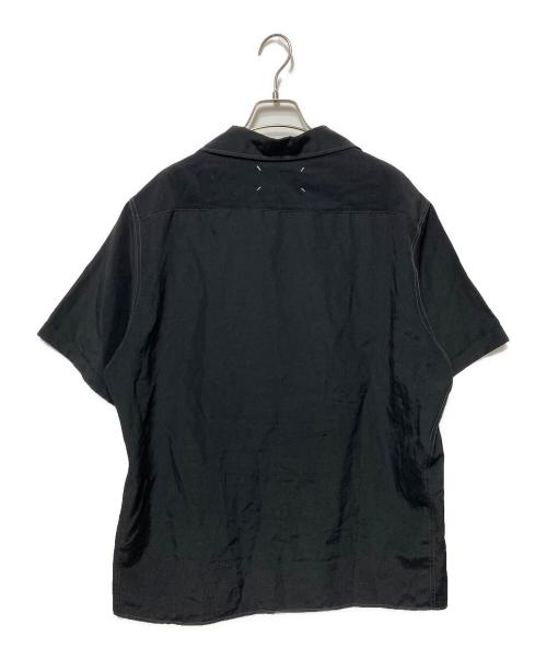 Maison Margiela（メゾンマルジェラ）Maison Margiela (メゾンマルジェラ) コットンリネンオープンカラーシャツ ブラック サイズ:52の古着・服飾アイテム