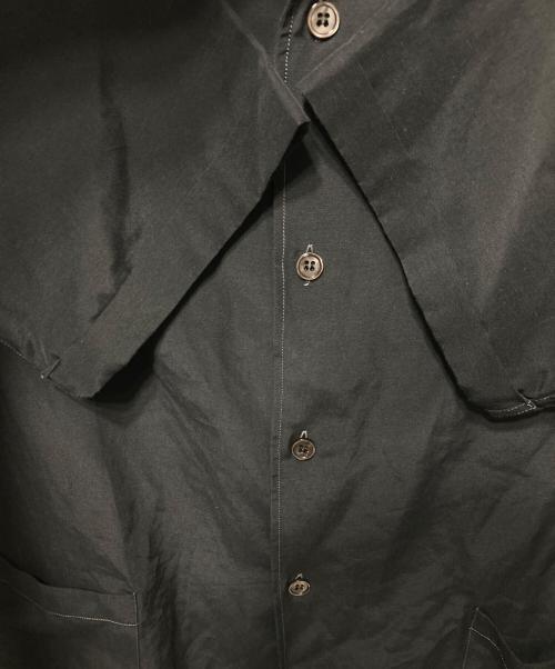 Maison Margiela（メゾンマルジェラ）Maison Margiela (メゾンマルジェラ) コットンリネンオープンカラーシャツ ブラック サイズ:52の古着・服飾アイテム