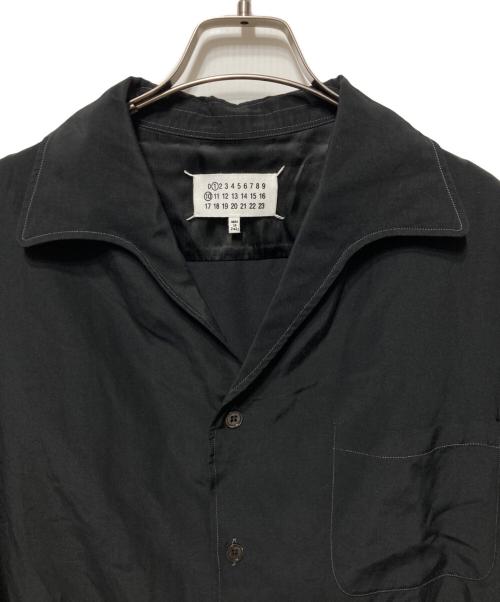 Maison Margiela（メゾンマルジェラ）Maison Margiela (メゾンマルジェラ) コットンリネンオープンカラーシャツ ブラック サイズ:52の古着・服飾アイテム
