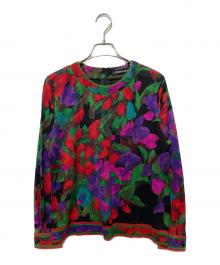 LEONARD（レオナール）の古着「水彩画プリントブラウス」｜マルチカラー