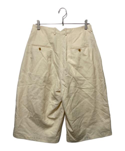 LES SIX（レ シス）LES SIX (レ シス) カスリワイドショートパンツ アイボリーの古着・服飾アイテム