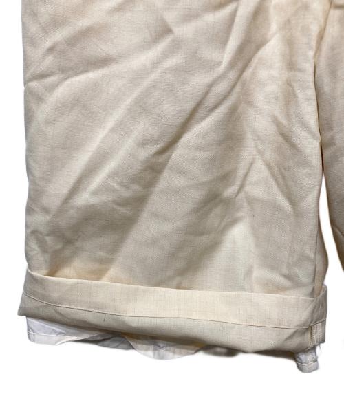 LES SIX（レ シス）LES SIX (レ シス) カスリワイドショートパンツ アイボリーの古着・服飾アイテム