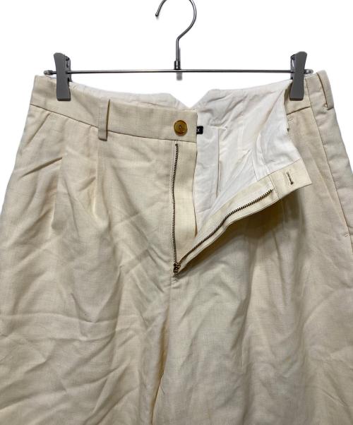 LES SIX（レ シス）LES SIX (レ シス) カスリワイドショートパンツ アイボリーの古着・服飾アイテム