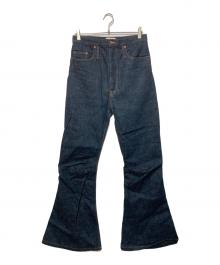 KOZABURO（コウザブロウ）の古着「フレアデニムパンツ」｜インディゴ