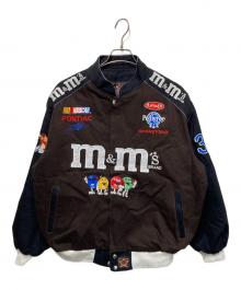JH Design（ジェイエイチデザイン）の古着「M&M ワッペンジャケット」｜ブラウン×ブラック