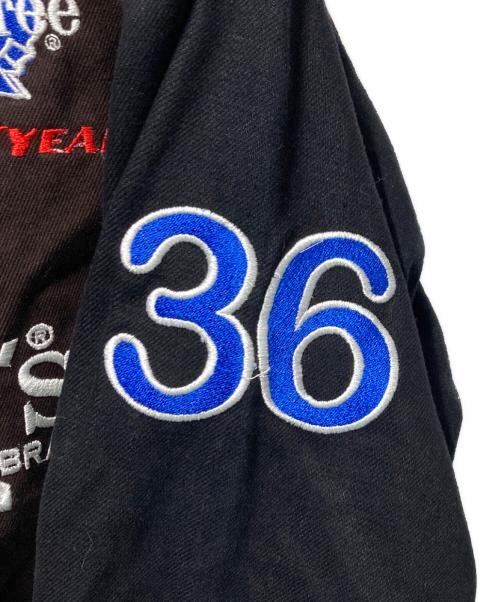 JH Design（ジェイエイチデザイン）JH Design (ジェイエイチデザイン) M&M ワッペンジャケット ブラウン×ブラック サイズ:Lの古着・服飾アイテム