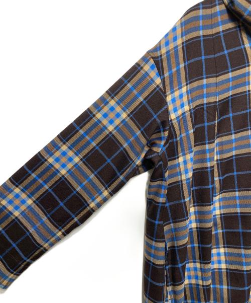 J.branche（ジェイブランシェ）J.branche (ジェイブランシェ) チェックワンピース ブルー×ブラウン サイズ:Ｍの古着・服飾アイテム