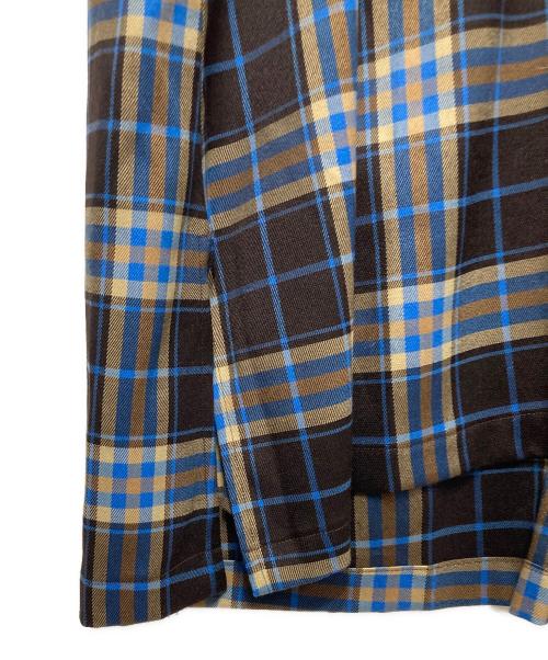 J.branche（ジェイブランシェ）J.branche (ジェイブランシェ) チェックワンピース ブルー×ブラウン サイズ:Ｍの古着・服飾アイテム