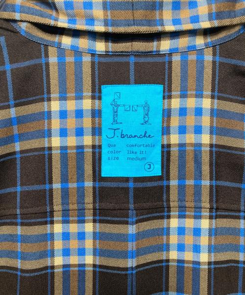 J.branche（ジェイブランシェ）J.branche (ジェイブランシェ) チェックワンピース ブルー×ブラウン サイズ:Ｍの古着・服飾アイテム