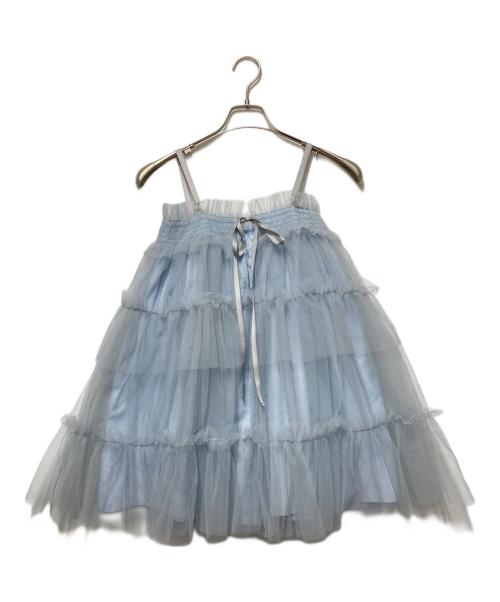 Honey mi Honey（ハニーミーハニー）Honey mi Honey (ハニーミーハニー) tulle tiered tunic camisole ブルー サイズ:Freeの古着・服飾アイテム